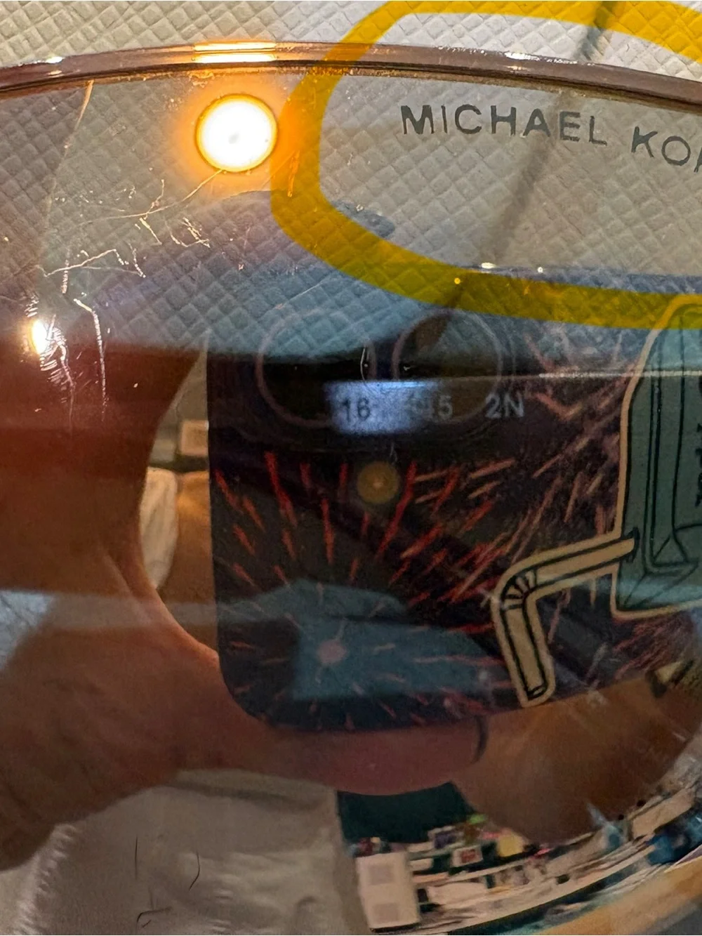 Michael Kors Rose Gold Frame Sunglasses with Gradient Lenses